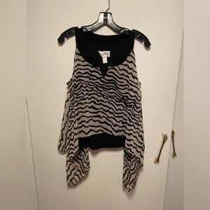 Joseph Ribkoff Modern Chic Zebra Striped Sleeveless Top Size 6